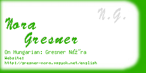 nora gresner business card